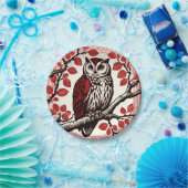 バーンフクロウ自然愛好家フクロムズツリーアースデイ ペーパープレート (パーティー)