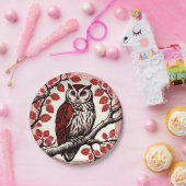 バーンフクロウ自然愛好家フクロムズツリーアースデイ ペーパープレート (パーティー)