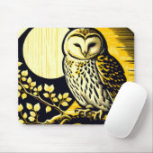 バーンフクロウ自然愛好家フクロムズツリーアースデイ マウスパッド (マウス)