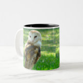 バーンフクロウ自然 ツートーンマグカップ (正面左)