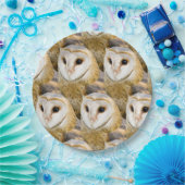 バーンフクロウ顔 ペーパープレート (パーティー)