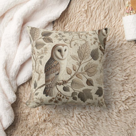 バーンフクロウ1 クッション (ブランケット)