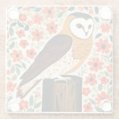 バーンフクロウ ガラスコースター (裏面)