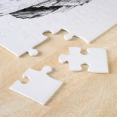 バーンフクロウ – スケッチインブラックペン ジグソーパズル (側面)