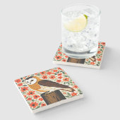 バーンフクロウ ストーンコースター (横)