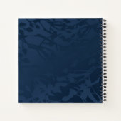 バーンフクロウ、ダークブルージャーパーソナライズされたナル ノートブック (裏面)