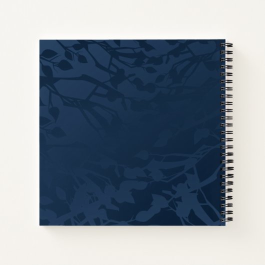 バーンフクロウ、ダークブルージャーパーソナライズされたナル ノートブック (裏面)