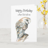 バーンフクロルパーソナリティ誕生日おもしろいバードアート カード (黄色い花)