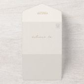 バーンフ素朴ァー結婚ルデンロッドQR オールインワン招待状 (外側)