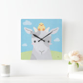 バーンブディ-ヤギ&ニック スクエア壁時計 (ホーム)