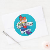 バーンブリッジアイランドLGBTプライドシール ラウンドシール (封筒)