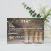 バーンブーツカウボーイ素朴ウェスタン結婚ズ詳細 エンクロージャーカード (スタンド正面)