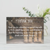 バーンブーツカウボーイ素朴ウェスタン結婚ズ サンキューカード (スタンド正面)