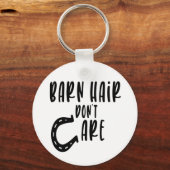 バーンヘアウェスタン気にファームキュイおもしろいーホースしない キーホルダー (正面)