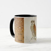 バーンベイフクロウ素朴なヴィンテージ自然イラストレーション マグカップ (正面左)