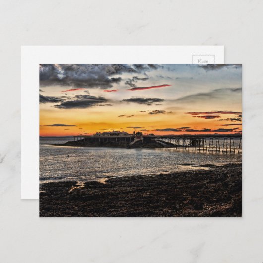 バーンベック・ピアとバーンベック島 ウェストン＝スーパーマレ ポストカード (正面/裏面)