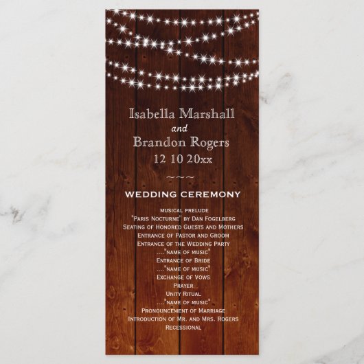 バーンボグラデーションードトゥインクルライト結婚式 プログラム (正面)