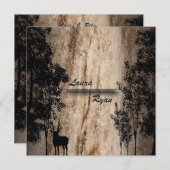 バーンボ素朴ードディア&ツリー結婚式招待状 招待状 (正面/裏面)