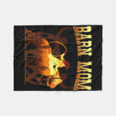 バーンママI馬術馬ファン フリースブランケット (正面(横))