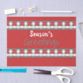 バーンレッドとターコイズ 薄葉紙 (クラフト)