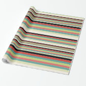 バーンレッドグリーンとティール（緑がかった色） ラッピングペーパー (アンロールド)