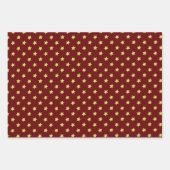 バーンレッドブルガンディアンドターコイズ ラッピングペーパーシート (正面3)