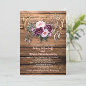 バーンワッド パープル プラム ピオニー アントラーズ ウェディング 招待状 (スタンド正面)