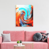 バーン抽象芸術 キャンバスプリント (インサイチュ (リビング))