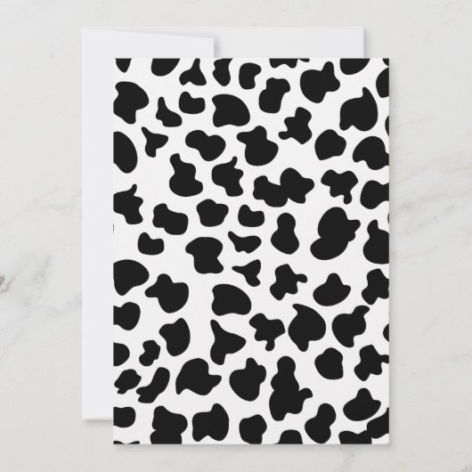 バーン牛プリントハブザモース誕生日 招待状 (裏面)