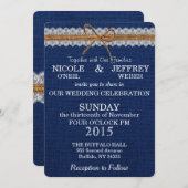 バーン素朴ズバーラ結婚ップ秋の結婚式 招待状 (正面/裏面)