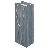 バーン素朴ボードとポインセチア~家族の写真 ワインギフトバッグ (裏面アングル)