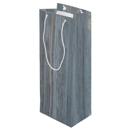 バーン素朴ボードとポインセチア～家族の写真 ワインギフトバッグ (裏面アングル)