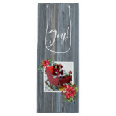 バーン素朴ボードとポインセチア～家族の写真 ワインギフトバッグ (正面)