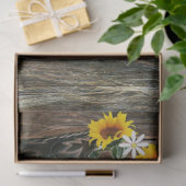 バーン素朴ボードホースカウボーイブーツひまわり 薄葉紙 (ギフト)