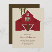 バーン素朴披露宴カード格納装置 招待状 (正面/裏面)