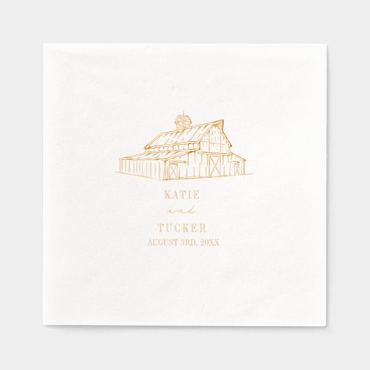 バーン結婚ズ 箔ナプキン (正面)