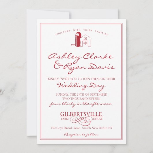 バーン結婚式招待状 招待状 (正面)