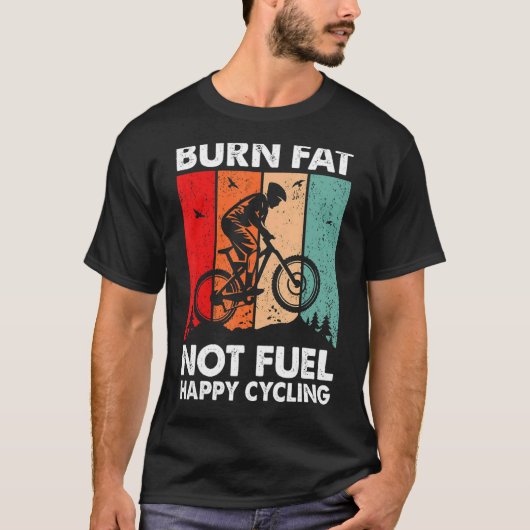 バーン脂肪ではない油ヴィンテージ自転車サイクリング Tシャツ (正面)