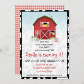 バーン誕生日招待状 招待状 (正面/裏面)