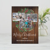 バーン・ウッド・ホ素朴リー・メリー・クリスマス・フォト シーズンカード (スタンド正面)