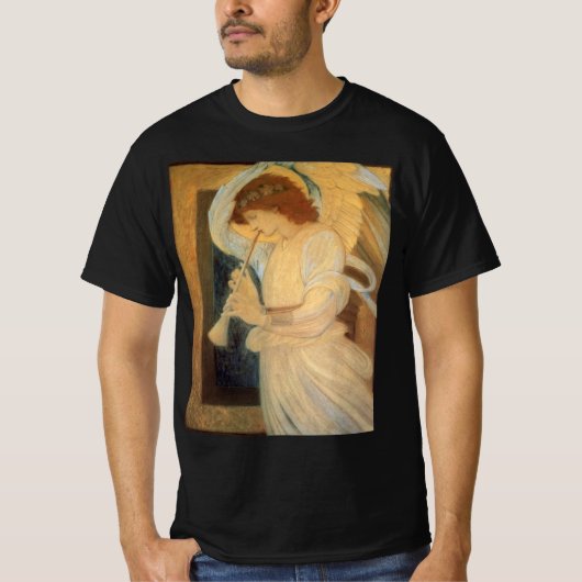 バーン・ジョーンズによるフラジオレットを演奏する天使 Tシャツ (正面)
