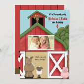 バーン·フォト·バースデー·パーティーの招待 招待状 (正面/裏面)