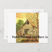 バーン&乳母車ハ絵を描ンドオールドバーンインノースID... ポストカード (正面/裏面)