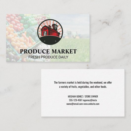 バーン | 生鮮製品名刺 名刺 (正面/裏面)
