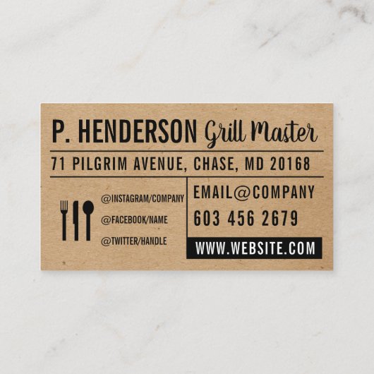 バーンBBQ 名刺 (裏面)