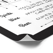 バー仮装ポスター署名結婚式レセプション ポスター (角)