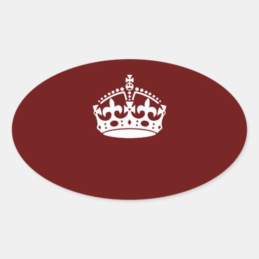 バー保グンディレッドのCalm Crownアイコン 楕円形シール (正面)