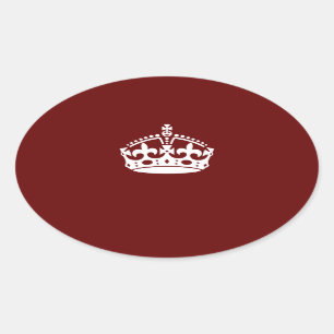 バー保グンディレッドのCalm Crownアイコン 楕円形シール