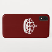 バー保グンディレッドのCalm Crownアイコン Case-Mate iPhoneケース (裏面(横))