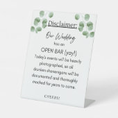 バー免責事項 台座サイン (正面)